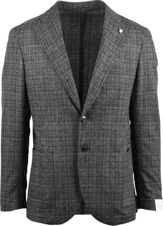 Luigi Bianchi Mantova Giacca Stondata - Heren - Blazers - Grijs - L - Wol - Jassen