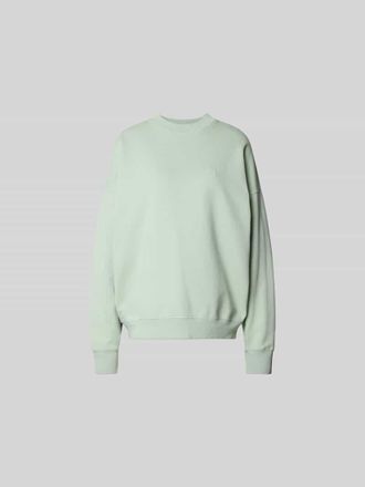 Anine Bing Oversized Sweatshirt mit Logo-Stitching in Gruen, Gr&ouml;&szlig;e XS