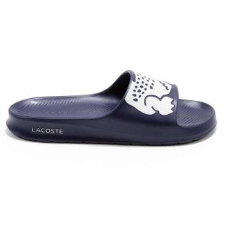 Lacoste Mens Croco Slide Sandals In Navy