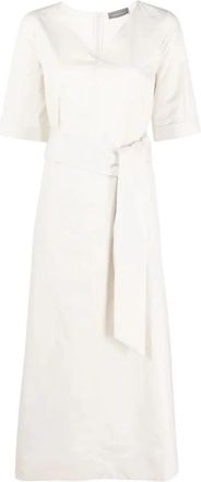 Lorena Antoniazzi Midi Kleedjes - Dames - Casual kleedjes - Wit - 2XS - Nylon - Kleedjes