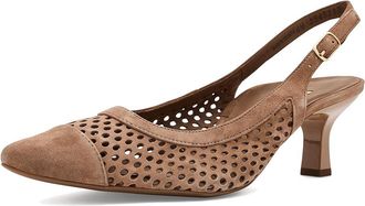 Paul Green Derby Sling Womens Sandals Nut Suede : AT 7.5 (US Womens 10) M, Leather/Suede