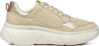 Geox Nebula 2.0 Sneakers - Dames - Sneakers - Beige - 41 EU - Leer - Schoenen