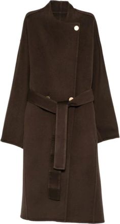 Alberta Ferretti Abrigos con cintur&oacute;n - Coats - Mujer - Marr&oacute;n - S