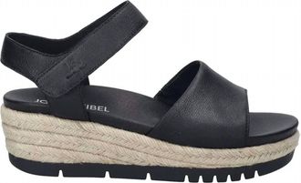 Josef Seibel Womens Miranda 02 Espadrille Wedge Sandal In Black