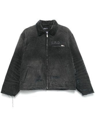 Enfants Riches Deprimes distressed jacket - men - Acrylic/Cotton/Cotton/Elastane - L - Black