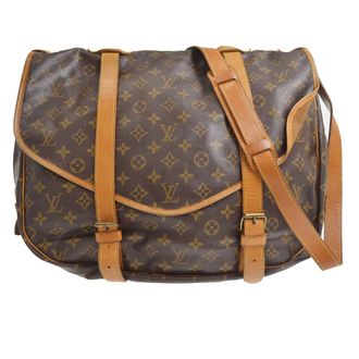 Louis Vuitton Saumur Monogram Canvas Brown Canvas Handbag (Pre-Owned)