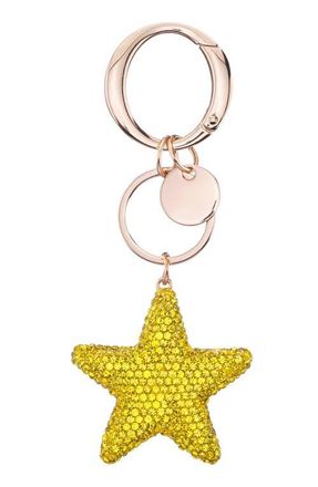 Nina Crystal Embellished Star Bag Charm in Yellow at Nordstrom