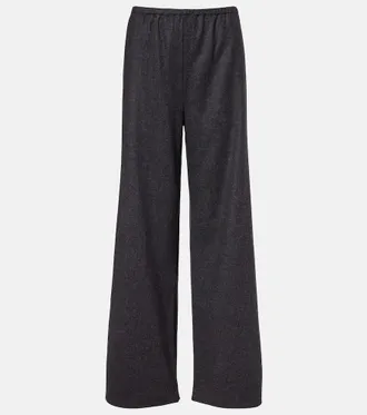 Asceno Austin wool and cashmere wide-leg pants