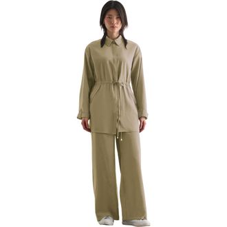 Mizalle Light Weight Cinch Waist Tunic in Mint at Nordstrom, Size Xx-Large