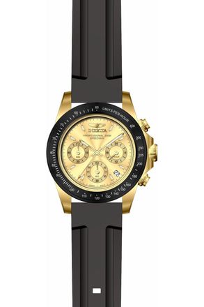 Invicta Speedway 50761 Herenhorloge - Quartz Uurwerk - Roestvrij Staal met Gouden Wijzerplaat - 39 mm