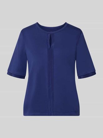 Marc Cain T-Shirt mit Rundhalsausschnitt und Cut Out in Royal, Gr&ouml;&szlig;e 34