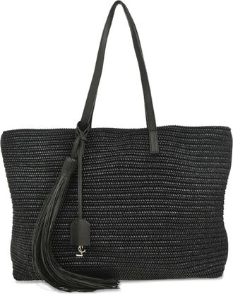 Saint Laurent 2018 raffia tote bag - Black