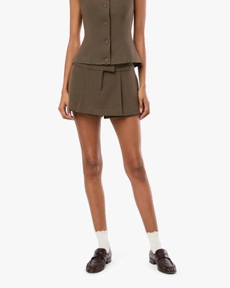 WeWoreWhat Mini Suiting Skort In Dark Green