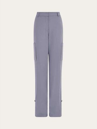 Ferragamo Light Purple Silk Trousers, Brand Size 42 (US Size 8)