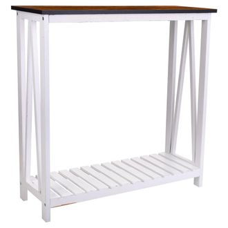 Wanderlust Deco Wanderlust Deco - Recibidor De Madera Blanco 80x30x80