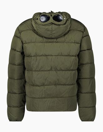 C.P. Company Mens CP Company Chrome - R Goggle Down Jacket Khaki - Green - Size: 42/Regular