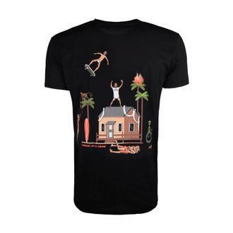 DOMREBEL Hombre, Camisetas, Negro, Talla: L