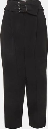 Emporio Armani Black Belted Crepe Trousers