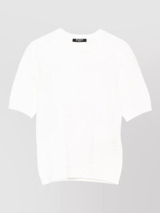 Balmain pb labyrinth knit crew neck top