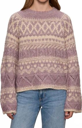 Sanctuary Fairisle Crew Neck Sweater In Twilight Mauve Multi