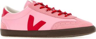 Veja Womens Dark Pink Leather Volley O.t. Sneakers Guimauvepekineagle