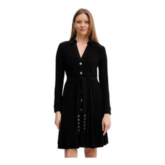 DKNY Dkny, Dames, Jurken, Zwart, Maat: M Poliester