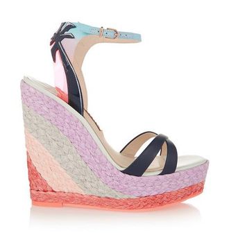 Sophia Webster Lucita Malibu leather wedge sandals Size 35