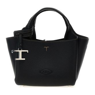Tod's Tassen, Dames, Zwart, ONE Size, Leer, Micro Leren Handtas
