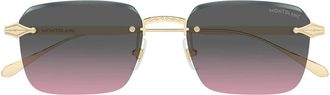 Montblanc Sunglasses Mb0456 S 003 Gold/Gray Violet Men