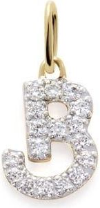 Monica Vinader Lab Grown Diamond Initial Pendant Charm in 14K Gold B at Nordstrom