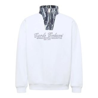 Carlo Colucci Carlo Colucci, Sweatshirts, male, White, Size: 2XL Troyer Match Point