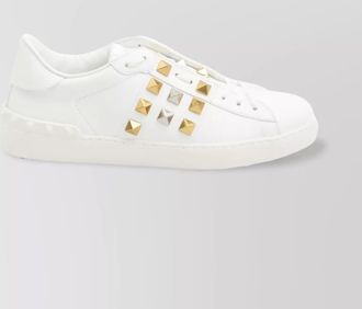 Valentino Garavani leather rockstud untitled sneakers with metal studs
