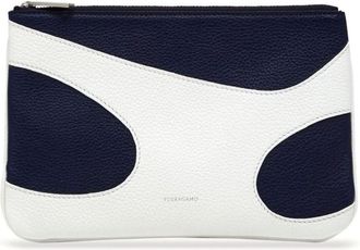 Ferragamo cut-out leather phone pouch - men - CALFSKIN/Fabric/CALFSKIN - One Size - White