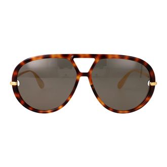 Bottega Veneta Aviator Zonnebril - unisex - Accessoires - Bruin - Maat: 63 MM