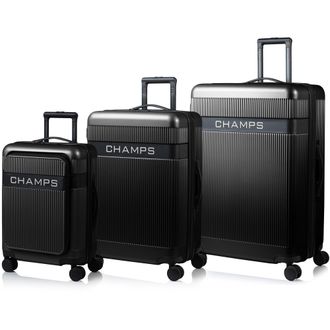 Champs Luggage Onyx II / 3-Piece Luggage Set / Black
