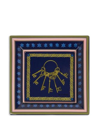 Etro Home ceramic tray (20cm x 20cm) - unisex - ceramic - One Size - Blue