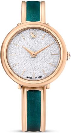 Swarovski Crystalline Braclet Watch, 32mm in Green at Nordstrom