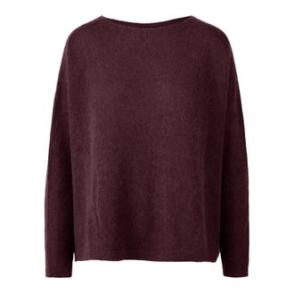 Bomboogie Maglione Girocollo Senza Cuciture in Misto Alpaca - - Knitwear - Donna - Marrone - L