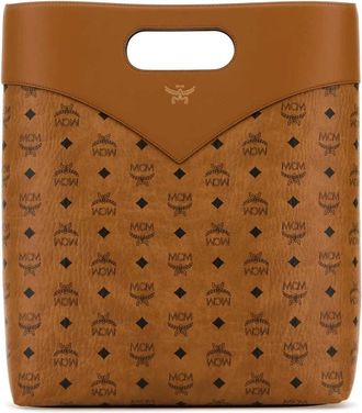 MCM Canvas Shopping Bag - Heren - Shoppers - Bruin - ONE Size - Tassen