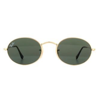 Ray-Ban Oval Gold Green G-15 Oval 3547N Sunglasses