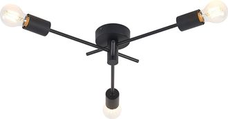 Lindby L&aacute;mpara De Techo cerros En Negro Metal - Lindby
