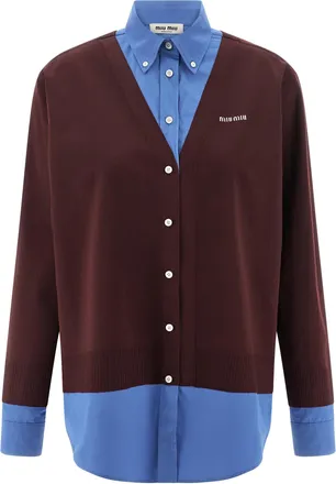 Miu Miu Multicolor Virgin Wool Womens Blouse