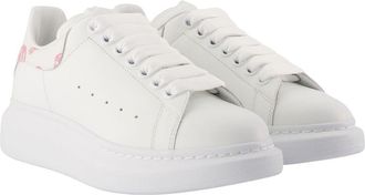 Alexander McQueen Womens Oversized Leather Sneaker White Calfskin
