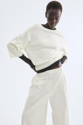 H&M Fine-knit Top in Cream at Nordstrom, Size Xx-Large
