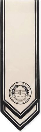 Elisabetta Franchi Zijden Foulard Sjaal - Dames - Zijden sjaals - Beige - ONE Size - Accessoires
