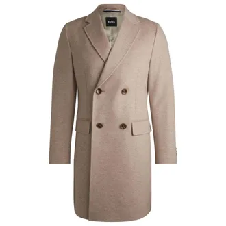 BOSS Slim-fit coat in wool with cashmere