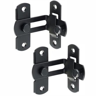 No Brand Cerradura Para Puerta Corredera De 90&deg; - 2 Piezas - Cerrojo De Acero Inoxidable En &Aacute;ngulo Recto - Cerradura De Seguridad - Cerradura Antirrobo Para Pu