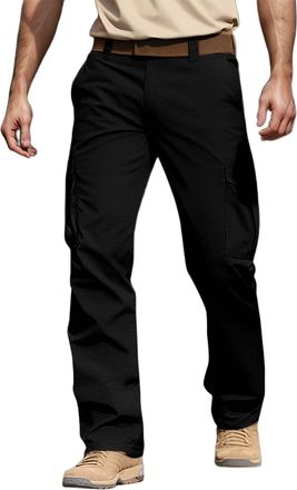 Generic Mens Cargo Pants,Water Proofer Trousers Pyjama Bottom Men Work Bermuda Shorts Hippy Pants Black Joggers Boys Short Workwear with Pockets 3/4 Length El