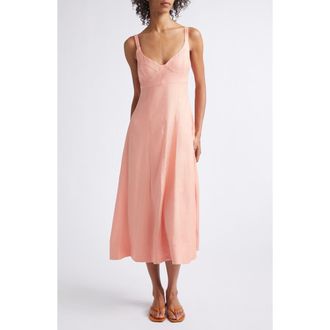 Toccin Arya Bustier Sleeveless Midi Dress in Sherbert at Nordstrom, Size 10