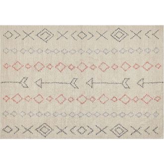 Beliani Beliani - Area Rug Cotton Hand Tufted Geometric Pattern 160 x 230 cm Beige Dispur